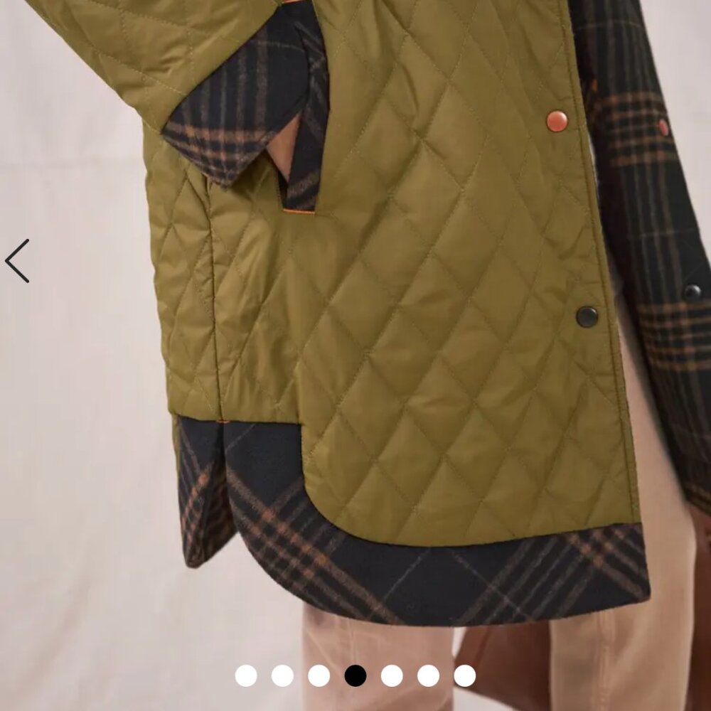 NWOT Wool Reversible Quilted coat - Picture 4 of 7